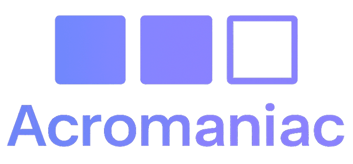 Acromaniac multiplayer word game logo