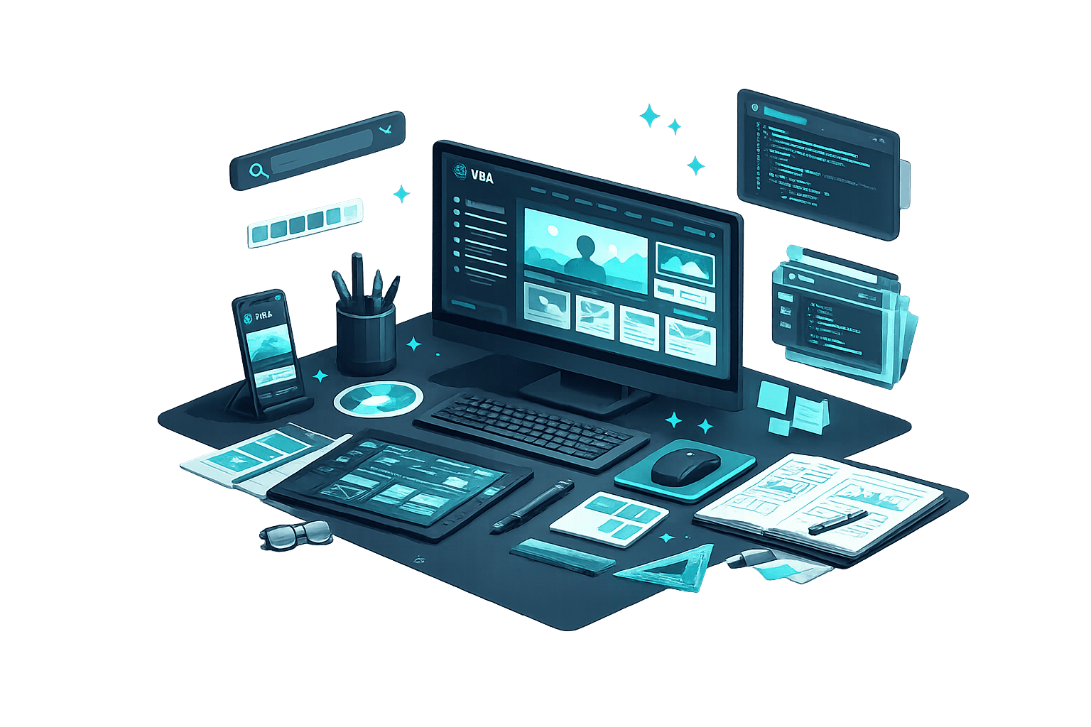 Web design hero visual